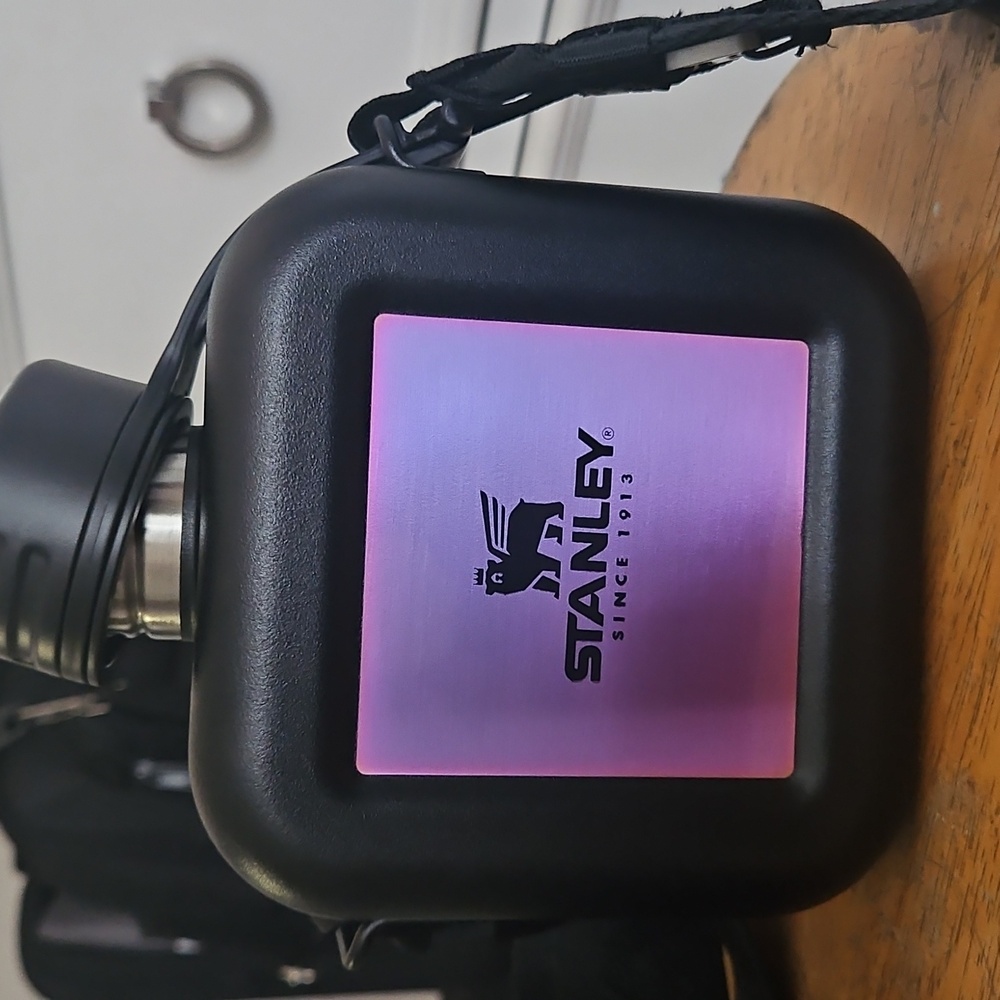 Stanley Black and Purple Canteen with Strap